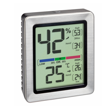 TFA 30.5047.54 EXACTO Dijital Termo Higrometre Max./Min. Fonksiyonlu -10 °C... +60 °C / 10... 99%
