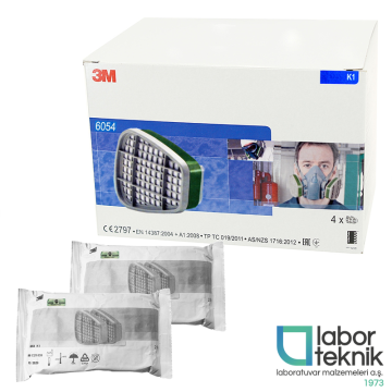 3M™ 6054 Amonyak Gazı Filtresi (Bayonet Bağlantılı, K1 Filtreli) - (1 Çift)