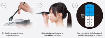 ATAGO 2593 Master-KMW Şarap Refraktometresi  KMW: 0.0...  27.0 ° / Brix: % 0.0... 33.0