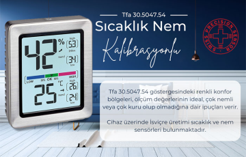 TFA 30.5047.54 EXACTO Dijital Termo Higrometre Max./Min. Fonksiyonlu -10 °C... +60 °C / 10... 99%