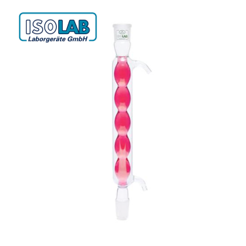 ISOLAB Soğutucu - Bullu - 400 mm - Dişi Şilif : NS 24/29 - Erkek Şilif : NS 24/29 - P.P Yan Kol