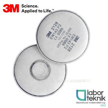 3M™ 2128 Partikül Filtresi (Bayonet Bağlantılı, P2 R Filtreli)