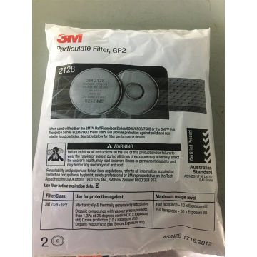 3M™ 2128 Partikül Filtresi (Bayonet Bağlantılı, P2 R Filtreli)