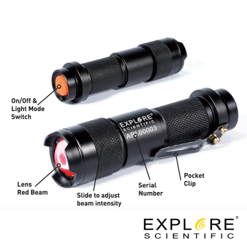 Explore Scientific ASTRO R-LITE Kırmızı Işıklı El Feneri - (Çok Ayarlı ve 360 Derece Sinyal Fonksiyonlu)