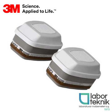 3M™ 6098 Organik Buhar, Gaz ve Partikül Filtresi (Bayonet Bağlantılı, AXP3 NR Filtreli) - (1 Çift)