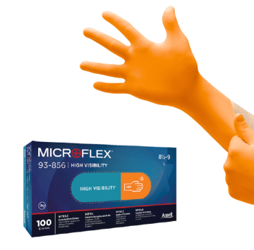 Ansell MICROFLEX® 93-856 Yüksek Görünürlüklü Nitril Laboratuvar Eldiveni XXL (10.5 - 11) 100 Adet/Kutu