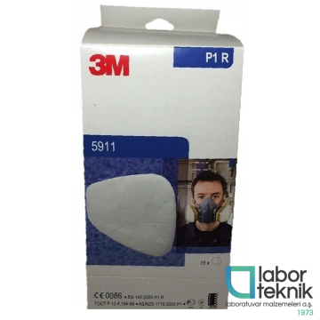 3M™ 5911 Partikül Filtresi (Bayonet Bağlantılı, P1 R Filtreli) - (1 çift)