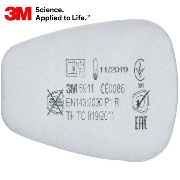 3M™ 5911 Partikül Filtresi (Bayonet Bağlantılı, P1 R Filtreli) - (1 çift)