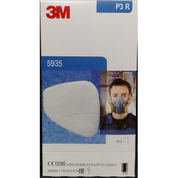 3M™ 5935 Partikül Filtresi (Bayonet Bağlantılı, P3 R Filtreli) - (1 çift)