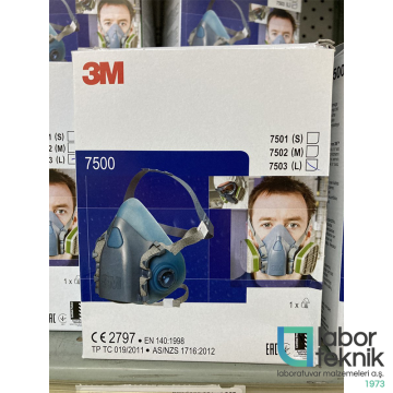 3M™ 7503 Yeniden Kullanılabilir Yarım Yüz Solunum Maskesi - (Büyük Boy - L)