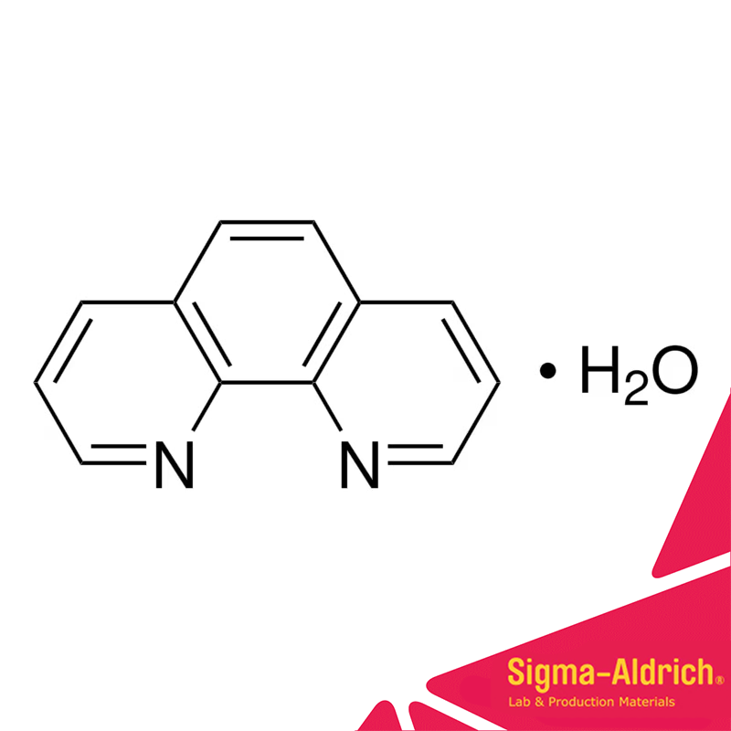 Sigma-Aldrich 33510 1,10-Phenanthroline monohydrate redox indicator, ACS reagent, puriss. p.a., ≥99.5% (calc. to the dried substance) CAS No.: 5144-89-8 5 gr