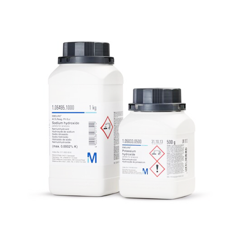 Merck 105032 Potasyum hidroxide pellets EMPROVE® ESSENTIAL Ph Eur, BP, JP, NF, FCC, E 525  1 kg