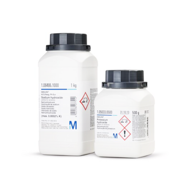 Merck 105032 Potasyum hidroxide pellets EMPROVE® ESSENTIAL Ph Eur, BP, JP, NF, FCC, E 525  1 kg