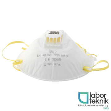 3M™ 8812 Ventilli Tek Kullanımlık Toz ve Sis Koruma Maskesi - (FFP1 NR D Filtreli) - (10 Adet/Paket)