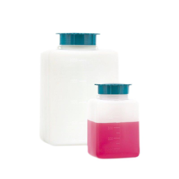 ISOLAB Mühür Takılabilir P.E. Kare Şişe - Şeffaf - Geniş Boyun - Vidalı Kapaklı - 1000 ml / (1 Adet)