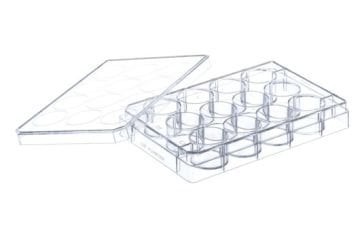 greiner BIO-ONE 665180 Hücre Kültürü için MULTIWELL PLATE 12 WELL, PS, CLEAR, CELLSTAR®, TC, LID WITH CONDENSATION RINGS, STERILE, SINGLE PACKED 100 Adet / Koli