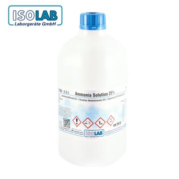 ISOLAB 903.016.2500 Ammonia Solution 25% for Analysis CAS No . : 1336-21-6 2.5 L