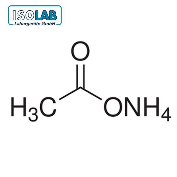 ISOLAB 903.026.0500 Ammonium Acetate for Analysis,  ACS, Reag. Ph.Eur CAS No .: 631-61-8 500 gr  Plastik  Şişe
