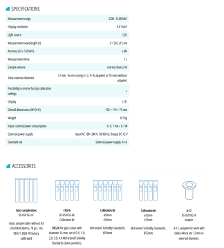 Biosan DEN-1 Hücre Densitometresi (Fiyata opsiyonel aksesuarlar dahil değildir.)