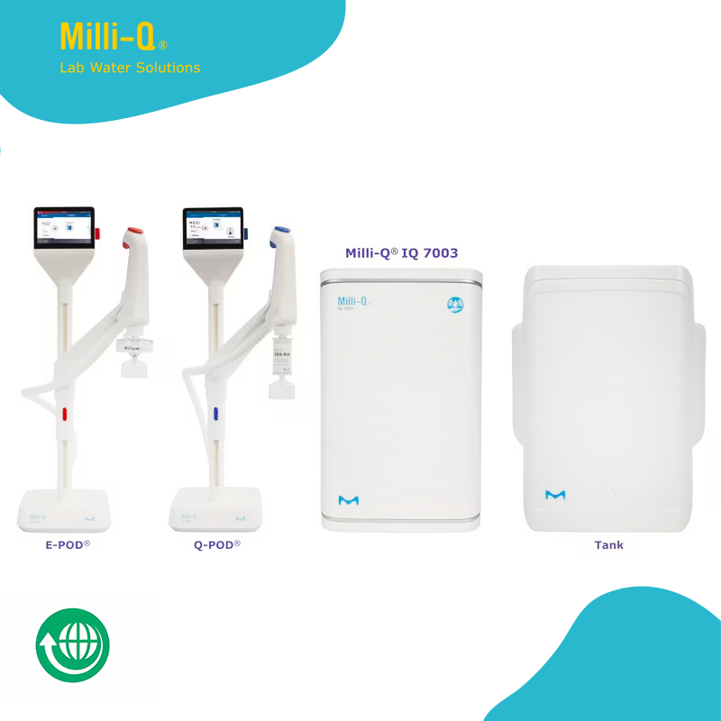 Milli-Q IQ 7003 Ultra Saf ve Saf Su Arıtma Sistemi Musluk Suyundan Ultra Saf Su (Tip 1) ve Saf Su (Tip 2)  3 L/saat