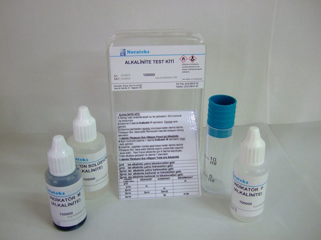 Norateks Alkalinite Test Kiti  ( 1Damla=50Ppm )  1 Kutu