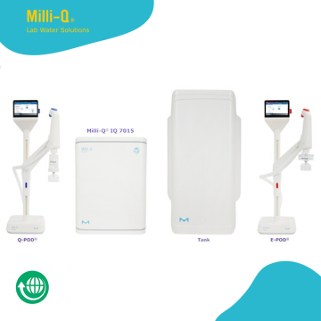 Milli-Q IQ 7015 Ultra Saf ve Saf Su Arıtma Sistemi Musluk Suyundan Ultra Saf Su (Tip 1) ve Saf Su (Tip 2)  15 L/saat
