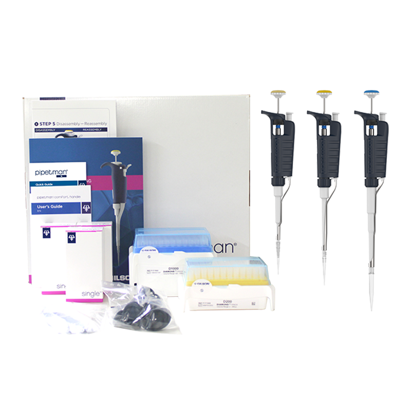 GILSON PIPETMAN G Starter Kit, P20G, P200G, P1000G Ayarlanabilir Otomatik Pipet Seti