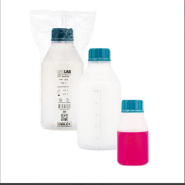 ISOLAB Polipropilen Şişe - ISO - Vida Kapaklı - Orta Boyun - P.P - Şeffaf - Non Steril - 250 ml / 1 Adet