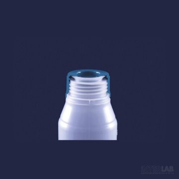 ISOLAB Polipropilen Şişe - ISO - Vida Kapaklı - Orta Boyun - P.P - Şeffaf - Steril - 100 ml / 100 Adet