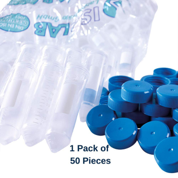 ISOLAB Tüp - Santrifüj - P.P - Vidalı Kapaklı - 50 ml - Steril - Aseptik  50 Adet / Poşet