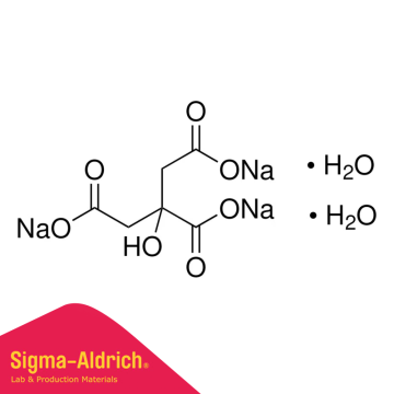 Sigma-Aldrich 71405 Sodium citrate tribasic dihydrate puriss. p.a., ACS reagent, ≥99.0% (NT) CAS No.: 6132-04-3 1 kg