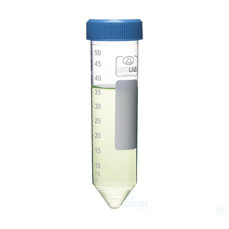İSOLAB Tüp - Santrifüj - P.P - Vidalı Kapaklı - 50 ml - DNA/RNA free - Gamma Steril  50 Adet / Tekli Poşet