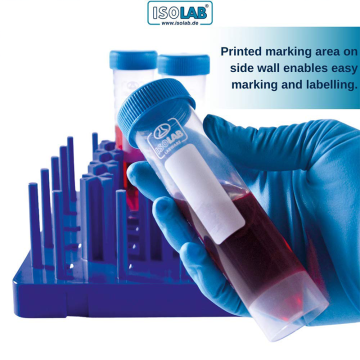 ISOLAB Tüp - Santrifüj - P.P - Non Steril - Vidalı Kapaklı - 50 ml - Etekli - 50 Adet /Poşet