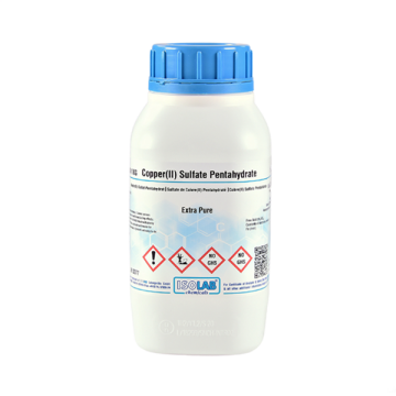 ISOLAB 911.022.1000 Copper (II) sulfate pentahydrate Extra Pure CAS No.: 7758-99-8 1 kg Plastik Şişe