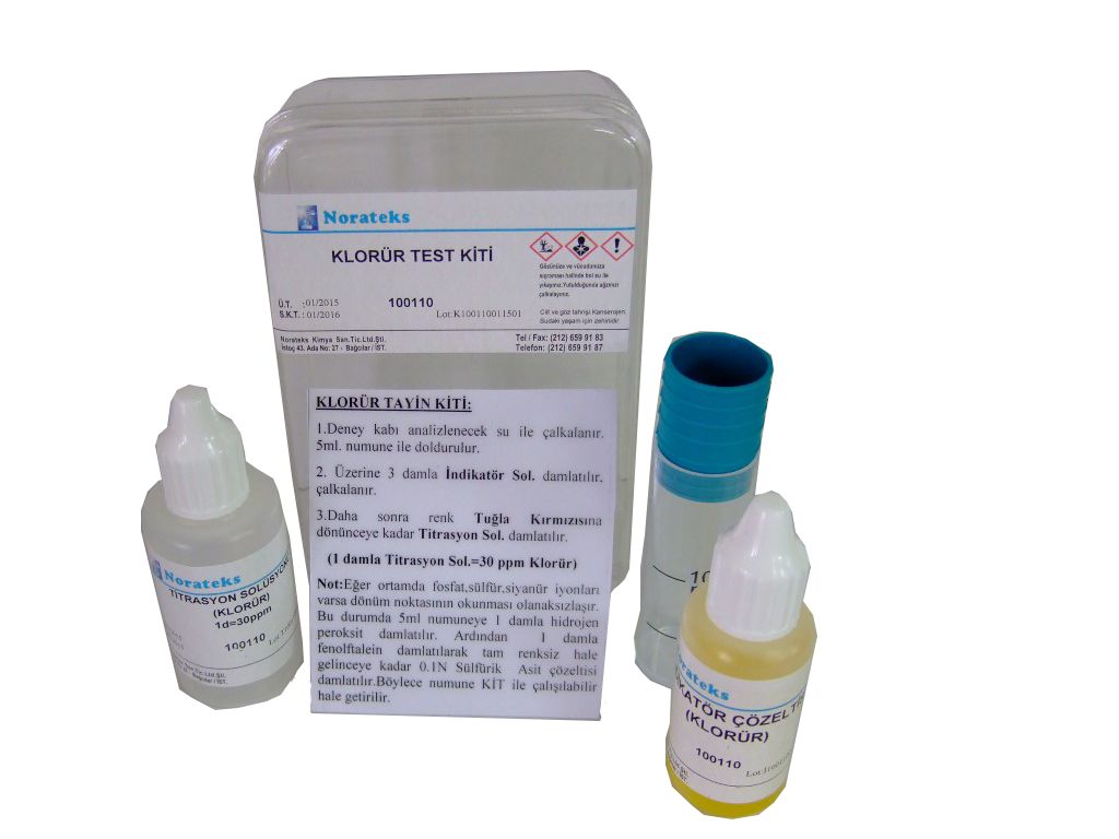 Uksan 　１剤
16本 Norateks Klorür Test Kiti (1damla=30ppm)