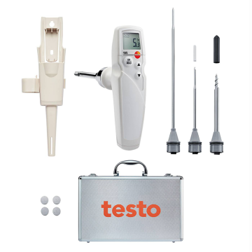 Testo 105 Saplama Tip Termometre HACCP Su Geçirmez  -50… +275 °C  Standart, Burgulu ve Uzun Ölçüm Ucu ile