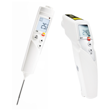 Testo 831 İnfrared Termometre ve 106 Saplama Tip Termometre HACCP Uyumlu -30… +210 °C / -50 … +275 °C