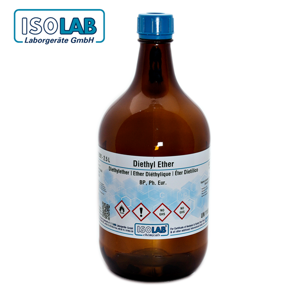 ISOLAB 914.023.2501 Diethyl Ether BP, Ph. Eur CAS No.: 60-29-7 2.5 L