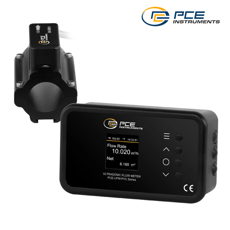 PCE UFM 20PVC PVC Boru Üzerine Sabit Kurulum Ultrasonik Debimetre Ölçüm Aralığı: 0,03... 5 m/s | Boru Boyutu: DN20 (21... 29 mm)