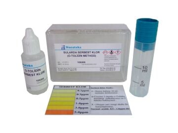 Norateks Serbest Klor Test Kiti  (Aktif Klor) (O-Tolidin Metod) (0,1 - 0,3 - 0,5 - 1,0 - 3,0 - 5,0)