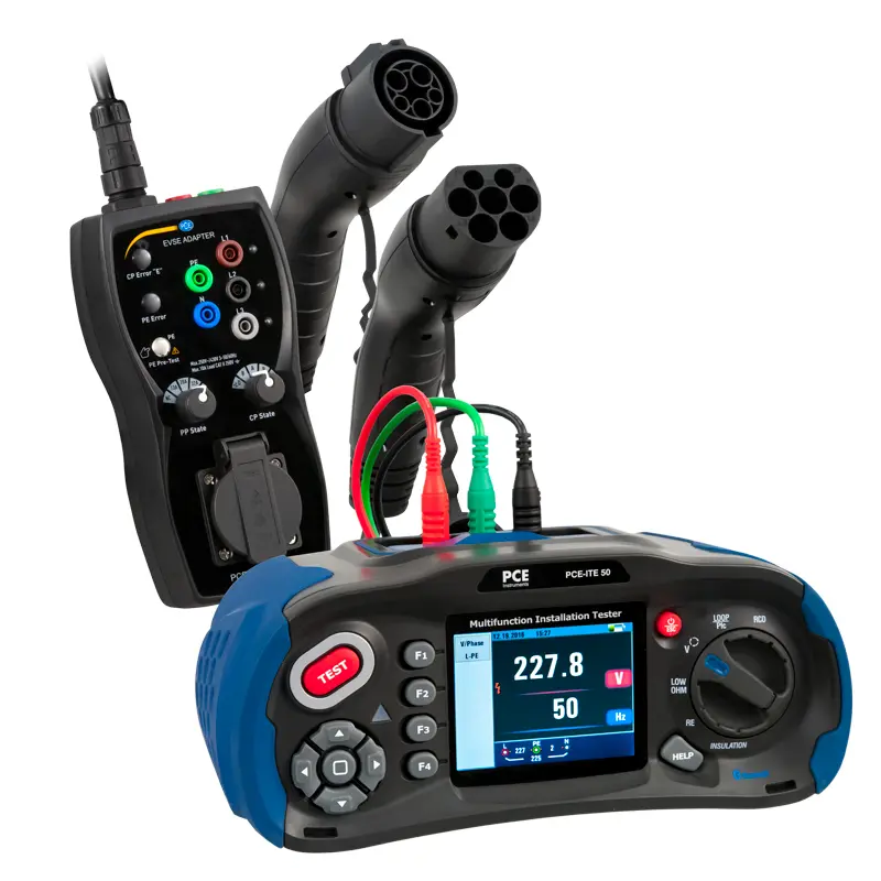 PCE EVSE-KIT2 Elektrikli Araç Şarj İstasyonu Test Kiti (Kalibrasyon Sertifikalı)