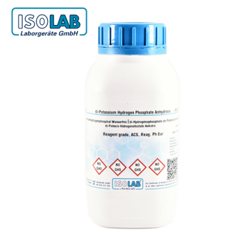 ISOLAB 960.126.1000 di-Potassium hydrogen phosphate anhydrous for Analysis Reagent Grade, ACS, Reag. Ph. Eur CAS No.: 7758-11-4 1 kg