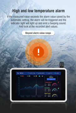 CEM DT-1700H Laboratuvar Sıcaklık ve Nem Kayıt Cihazı -28...  60 °C / 10.0%... 95.0% RH