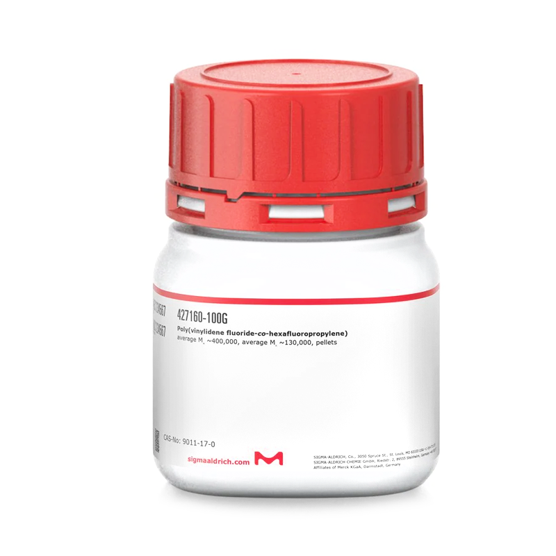 Sigma-Aldrich 427160 Poly(vinylidene fluoride-co-hexafluoropropylene) average Mw ~400,000, average Mn ~130,000, pellets 100 gr
