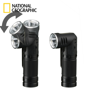BRESSER NATIONAL GEOGRAPHIC™ ILUMINOS 450 Başa Monte Edilebilir LED El Feneri  450 Lümen