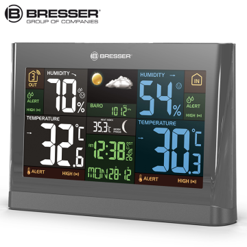 BRESSER Meteo THMB Radyo Kontrollü Meteoroloji İstasyonu Gri
