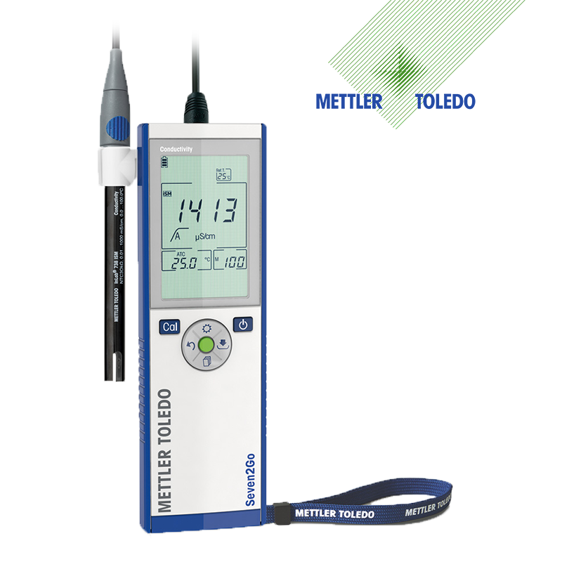 METTLER TOLEDO Seven2Go™ S2 pH Metre Std Kit Portatif pH Metre, Inlab Expert Go-ISM Elektrot ile