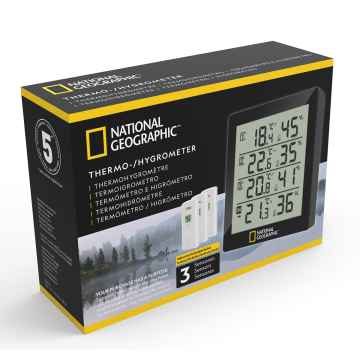 BRESSER NATIONAL GEOGRAPHIC Termo Higrometre -9.9…+60 °C (iç mekan) / -20…+70 °C (dış mekan) 0... 100% RH