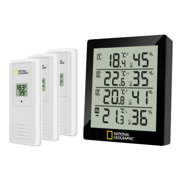 BRESSER NATIONAL GEOGRAPHIC Termo Higrometre -9.9…+60 °C (iç mekan) / -20…+70 °C (dış mekan) 0... 100% RH