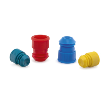 ISOLAB Tüp Tıpası - Flanj - 12/13 mm Tüpler İçin - Kırmızı - 100 Adet/Poşet